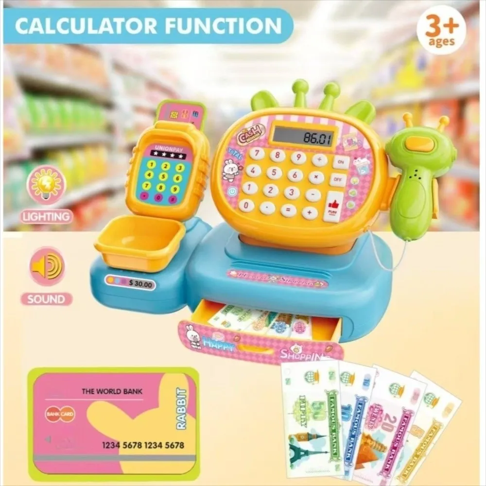 Supermarket Cashier Supermarket Cash Register Toy Role Play Play House Simulation Cash Register Convenience Store