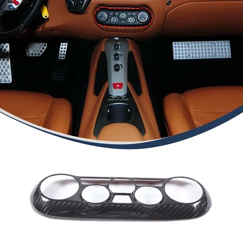 real carbon fiber For Ferrari F12 Berlinetta 2013 car central air conditioning switch panel cover Auto interior accessories