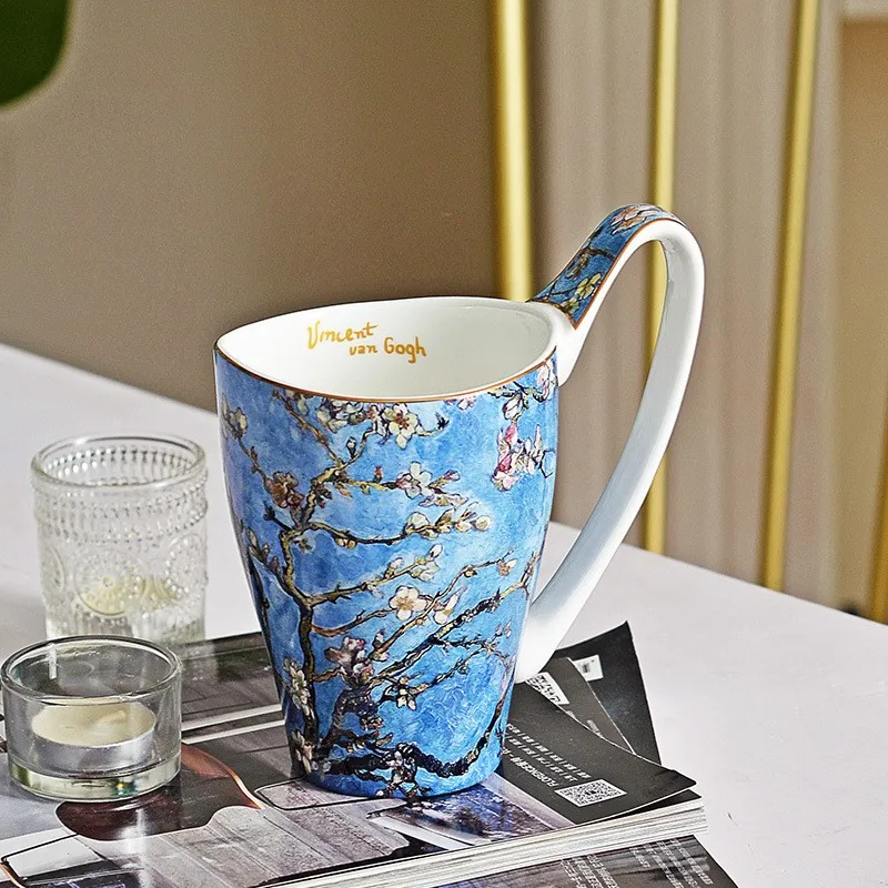 Van Gogh Vincent Les Tournesols Girasoli Tazza dorata Tazza dorata Tazza da caffè Tazza da latte Doratura Tazza in porcellana Tazza in ceramica