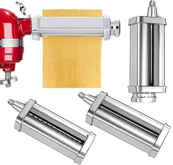 Rodillo para hacer láminas de Pasta KitchenAid, cortador de fideos Fettucine, accesorios ajustables, mezcladores de soporte KA, Ayuda de cocina for KitchenAid Pasta Sheet Maker Roller Fettucine Cutter Noodles Spaghetti