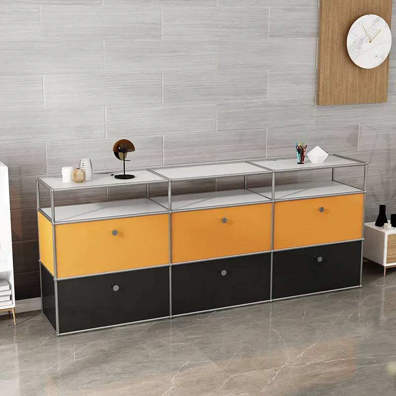 وحدة وحدات DIY الأثاث خزانة جانبية حجم مخصص خزانة تخزين الرف الفولاذ المقاوم للصدأ الصلبة الخشب حامل تلفاز غرفة المعيشة