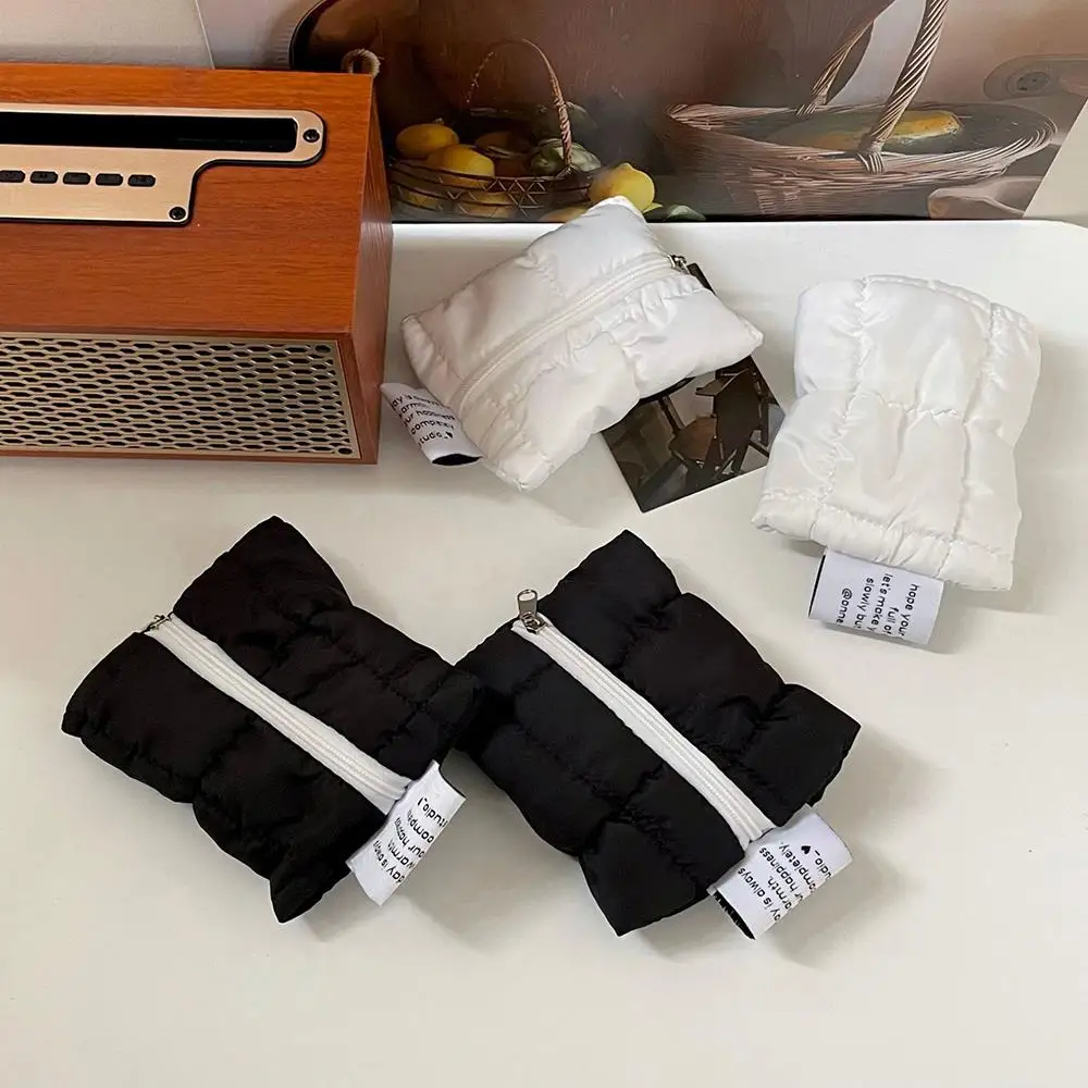 

Black White Cloud Card Bag Short Style Purse Women Lipstick Makeup Pouch Credit Card Clip Coin Wallet Keys Earphone Pocket New