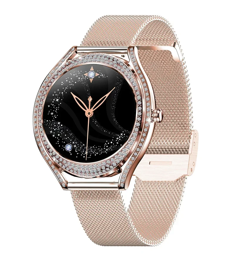 

Gaines V66 Smart Watch Women Fashion Diamonds 1.28" AMOLED HD Screen Bluetooth Call Heart Rate Monitor Lady Sports Smartwatch