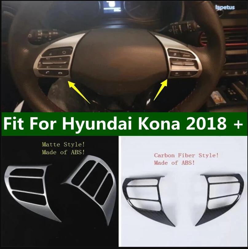 

Fit For Hyundai Kona 2018 - 2021 Auto Steering Wheel Bottom Decor Frame Cover Trim Interior Accessories