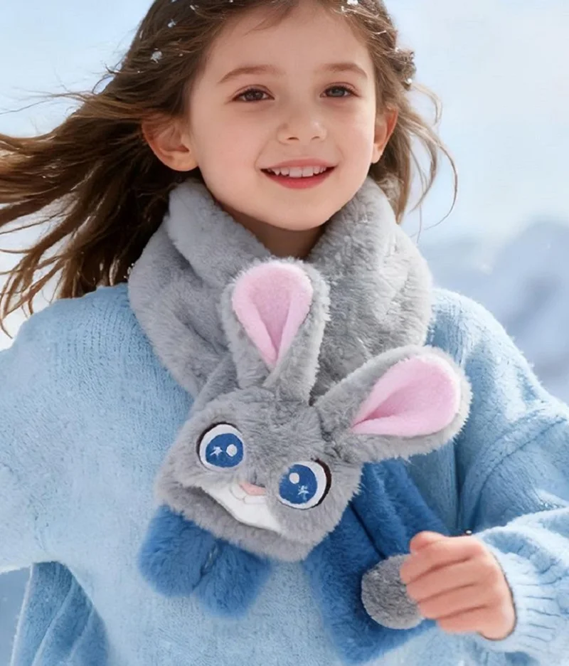 Zootopia Judy e Nick Sciarpa per bambini Neonati e ragazze Scaldacollo caldo per cartoni animati Accessorio di moda carino per bambini