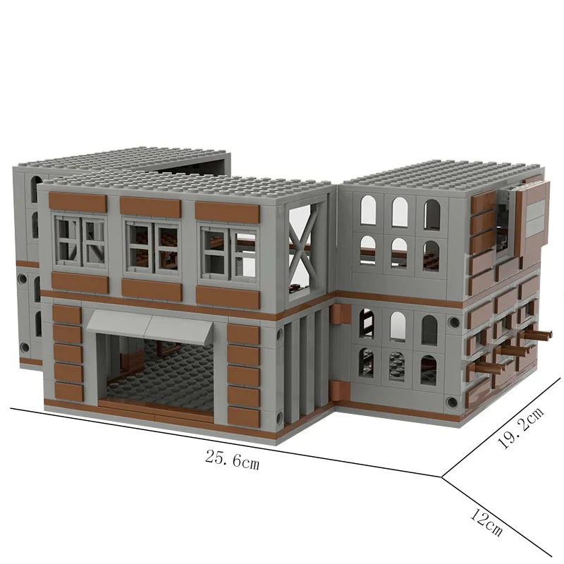 Base militar guarda armazém sentinela pós casa moc bloco de construção meninos montado cena guerra arquitetura brinquedos pequenos tijolos presentes