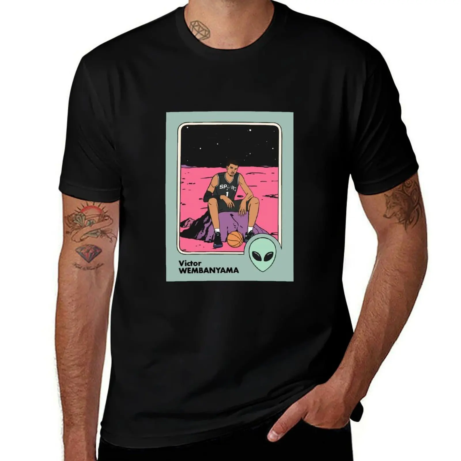 

Victor Wembanyama x Dr. Manhattan Vintage Trading Card T-Shirt tshirts personalised croswit shirt man mens tall t shirts