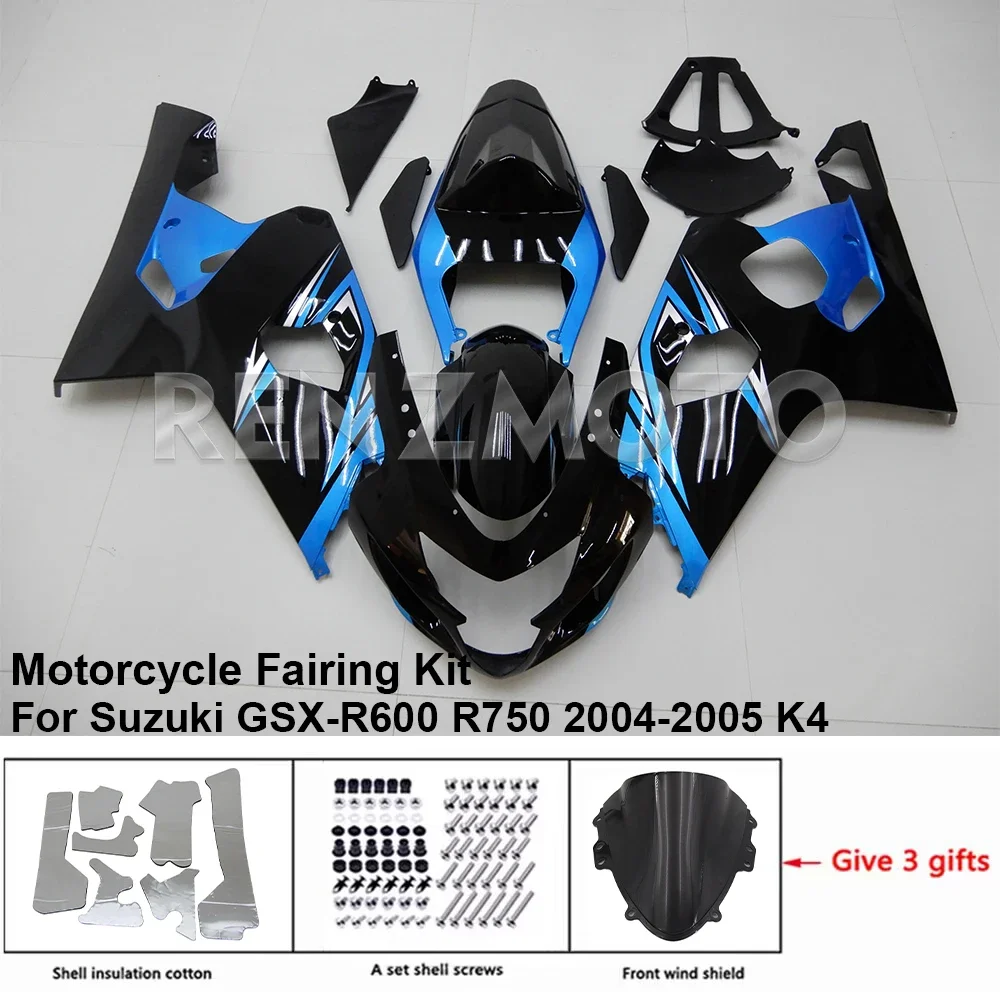 For SUZUKI GSXR 600 750 04-05 K4 K5 Fairing R/Z S4GA15 Motorcycle Set Body Kit decoration Plastic Guard Plate Accessories Shell