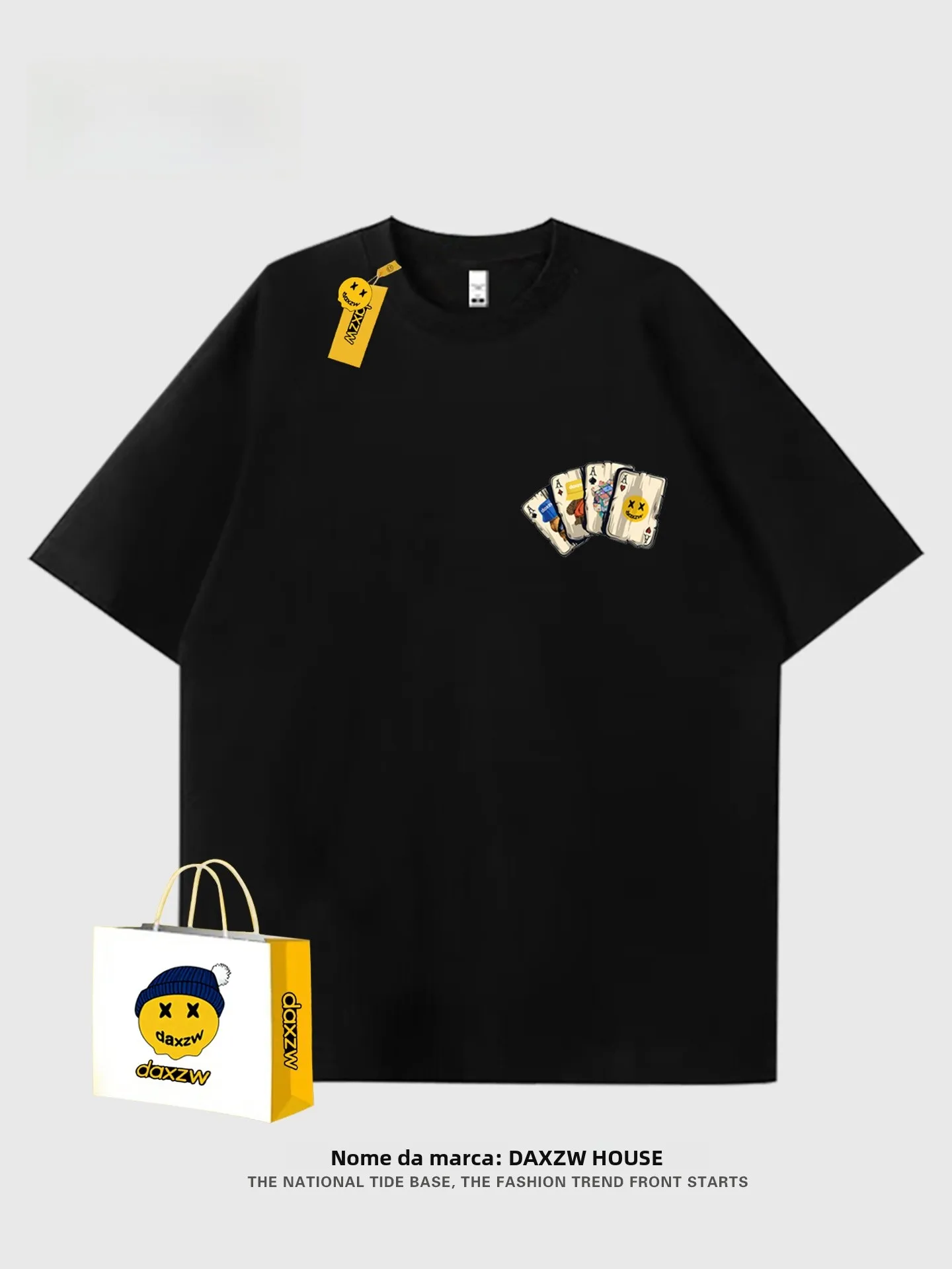 loose-fit-round-neck-poker-card-print-t-shirt-short-sleeve-unisex-summer-fashion-creative-casual-breathable-cotton-top