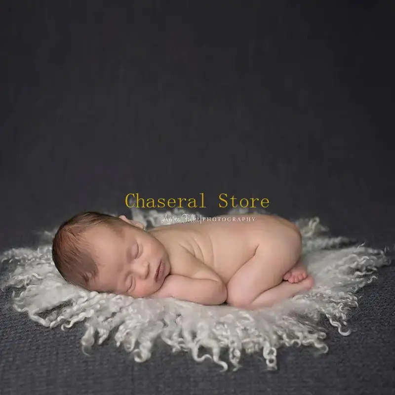 E7CE High Quality Newborn Photo Mat 63cm Round Soft Polyester Photography Blanket For Baby Pictures And Keepsakes