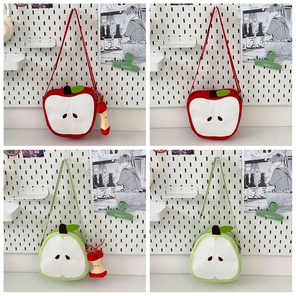 ハンドメイド トート　スマホポーチ　ポーチ　インナーマスク　 フルーツ柄　4点 Portable Message Bag Fruits Shape Crossbody Bag Harajuku Solid