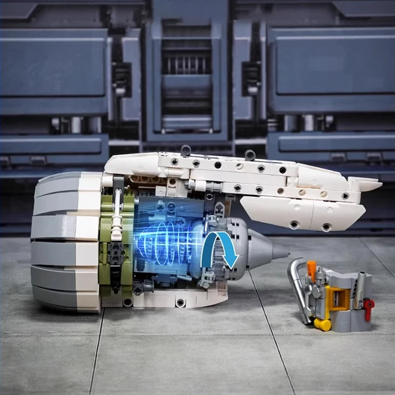 Technical MOC Pantasy 85006 Plane Airplane Aircraft Engine Workshop Model 2000PCS Building Blocks Brick Puzzle Toys for Gift