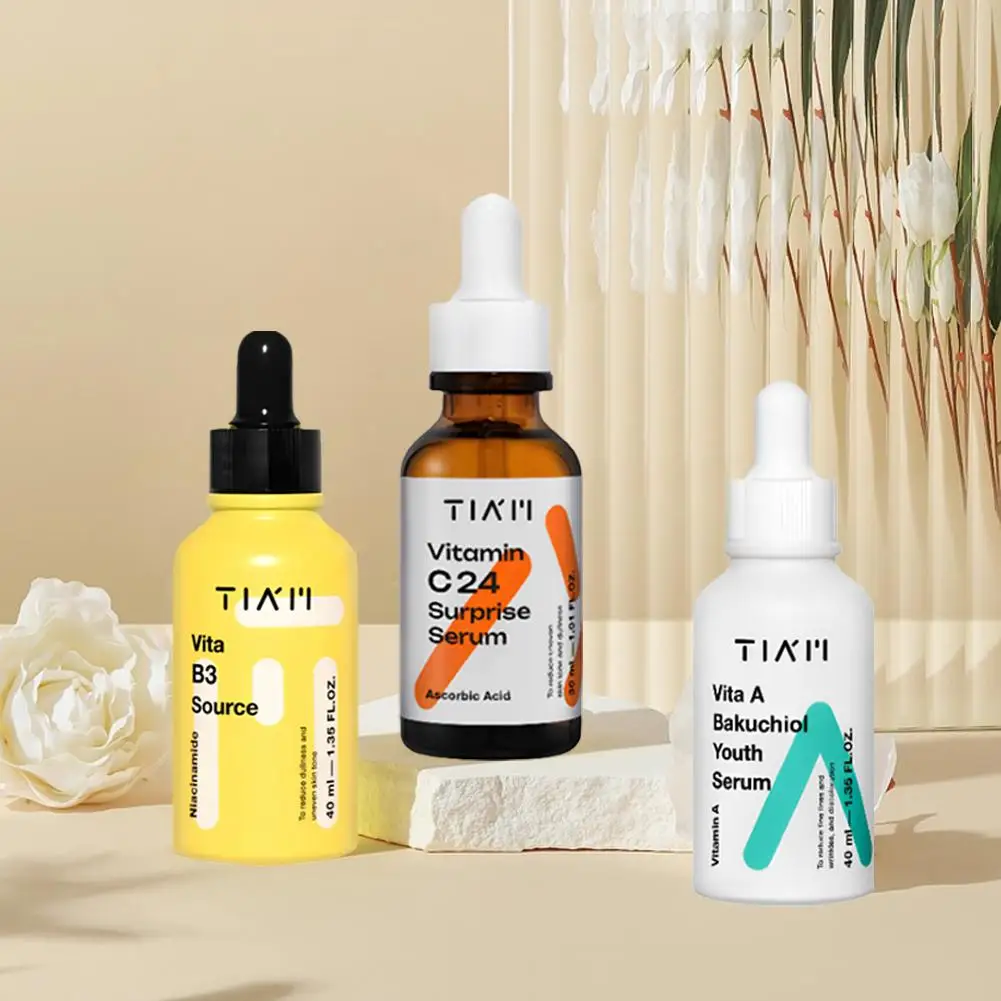 كوريا تيام فيتامين B3 جوهر مزدوج اشراق البقع حتى لون البشرة الدب مستخلص الفاكهة النباتية العناية بالبشرة 40 مللي