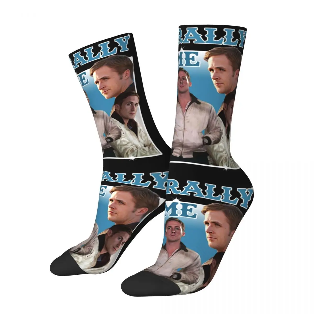 New Male Men Socks Harajuku Literally Me Ryan Gosling Sock Polyester High Quality Women's Sock Spring Summer Autumn Winter