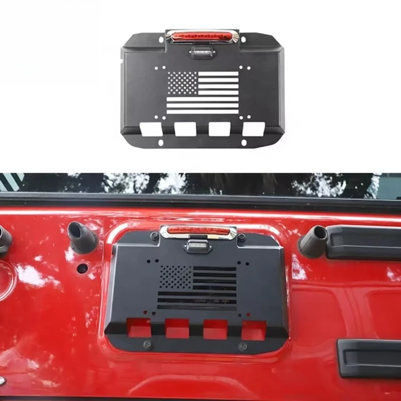 

New Car Accessories Aluminium Alloy Rear Vent License Plate Holder Mount Bracket For Jeep