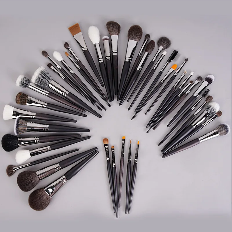 42pcs Luxury Animal Hair Makeup Brushes Set Foundation Blush Eyeshadow Powder Cosmetic Brush Soft Fiber Make Up Beauty Tools