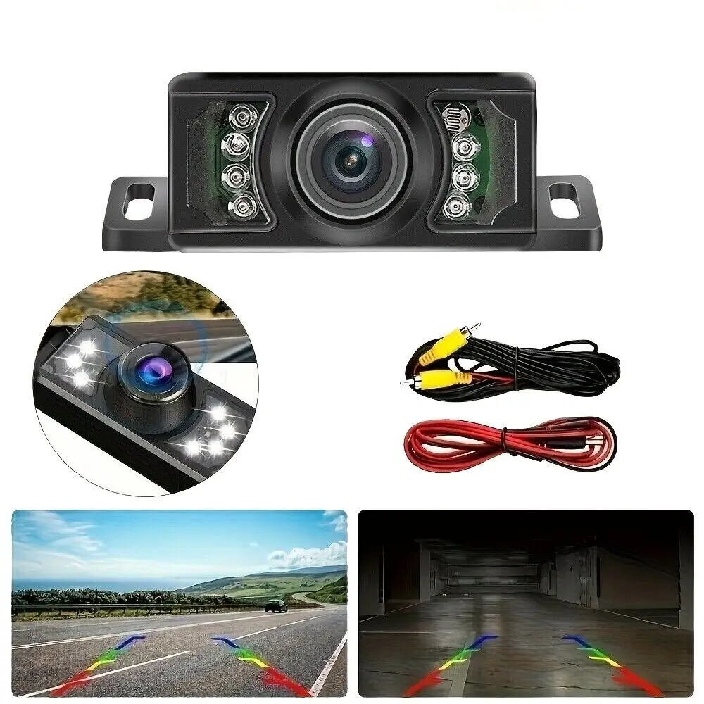 8LED Car Rear View Backup Camera Parking Reverse License Plate Waterproof Camera