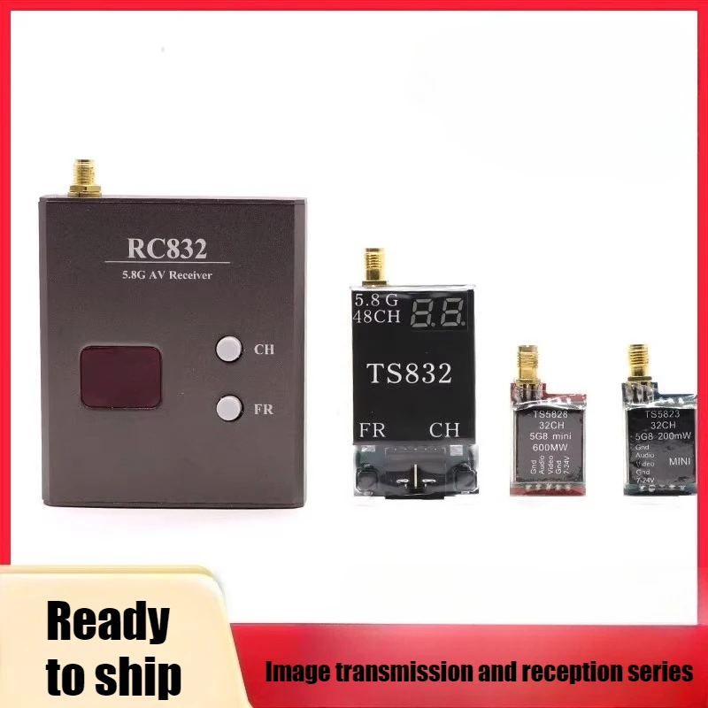 

TS832 Image Transmission 48 Frequency Point 5.8G Transmitter 600MW RC832 Receiver FPV Aerial Drone Transmission Accessories