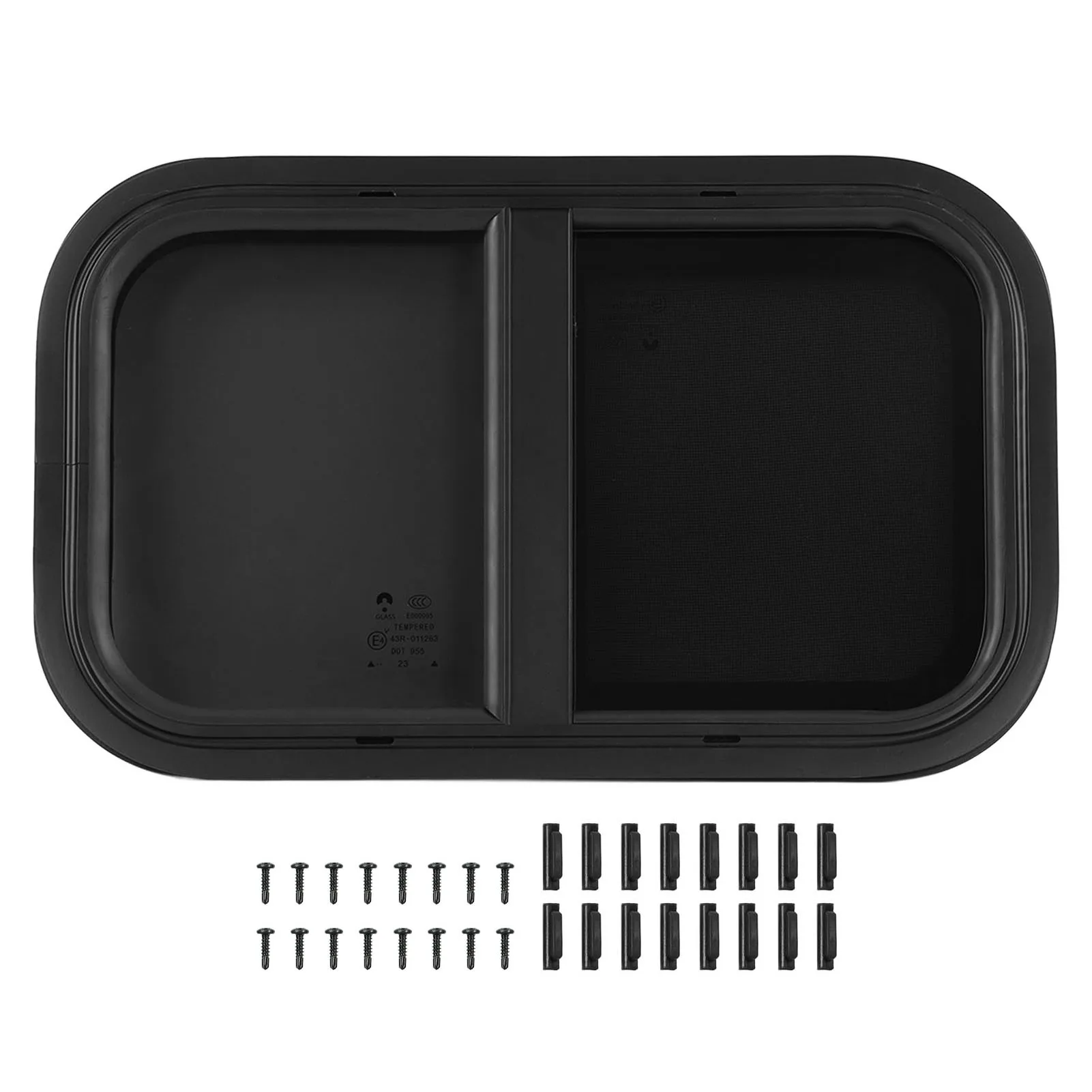 Camper Window RV Push Pull Window Rounded Corner Waterproof Sealed UV Proof  Polished For Camper Engineering Vehicle