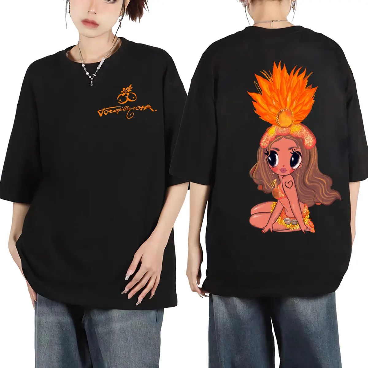 

Singer Karol G Tropicoqueta 2025 New Album Graphic T Shirts Men Women Clothing Fashion Y2k T-shirts Summer Casual Loose T-shirt