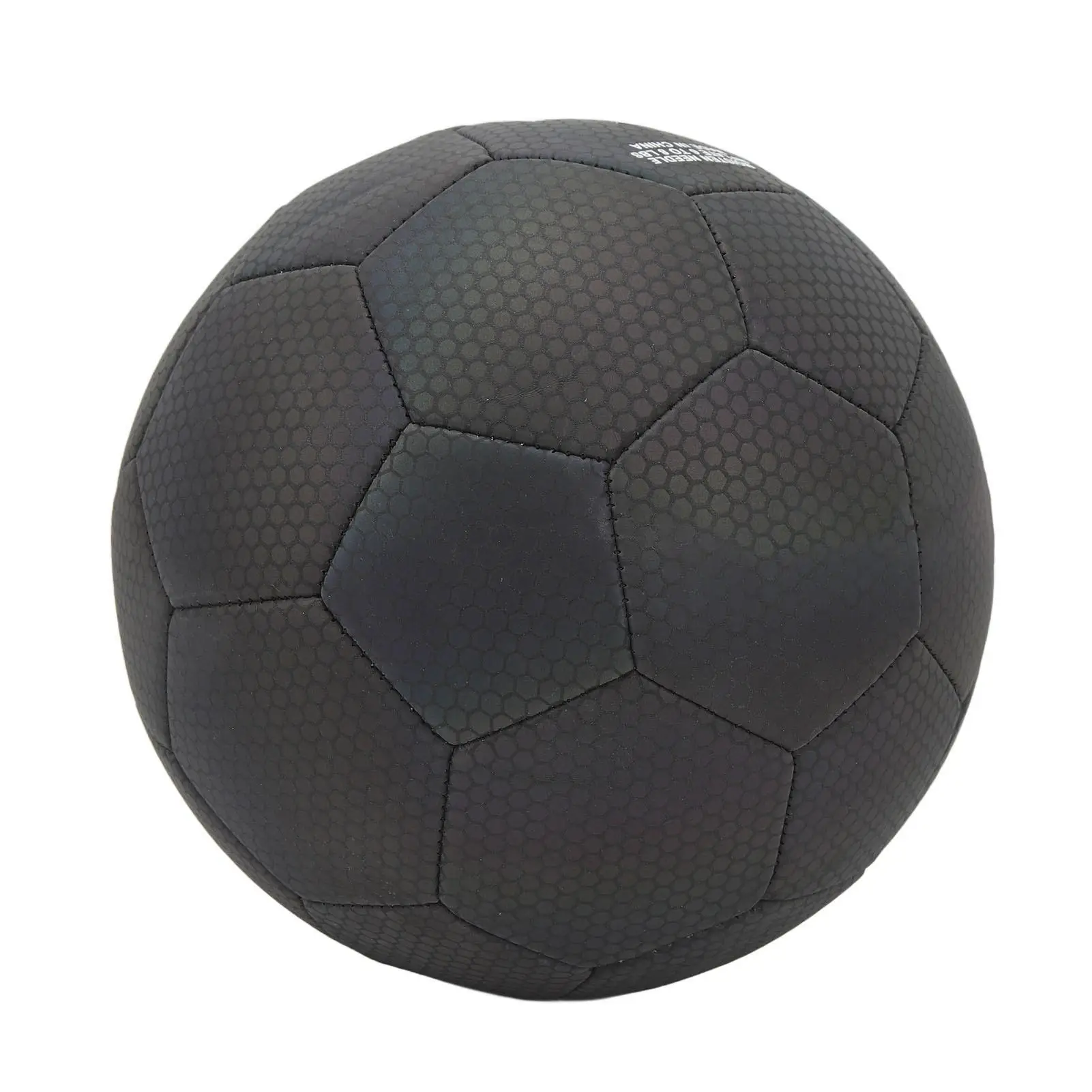 

5 Size Black Reflective Dark Soccer Ball HighElastic LongLasting StrongDurability LeakProof for grass