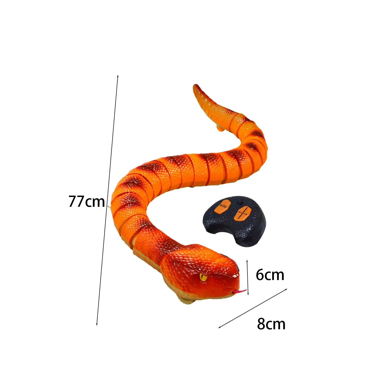 RC Snake Go Forward, Turn Left and Right, Stop Realistic Snake Crawling Animal