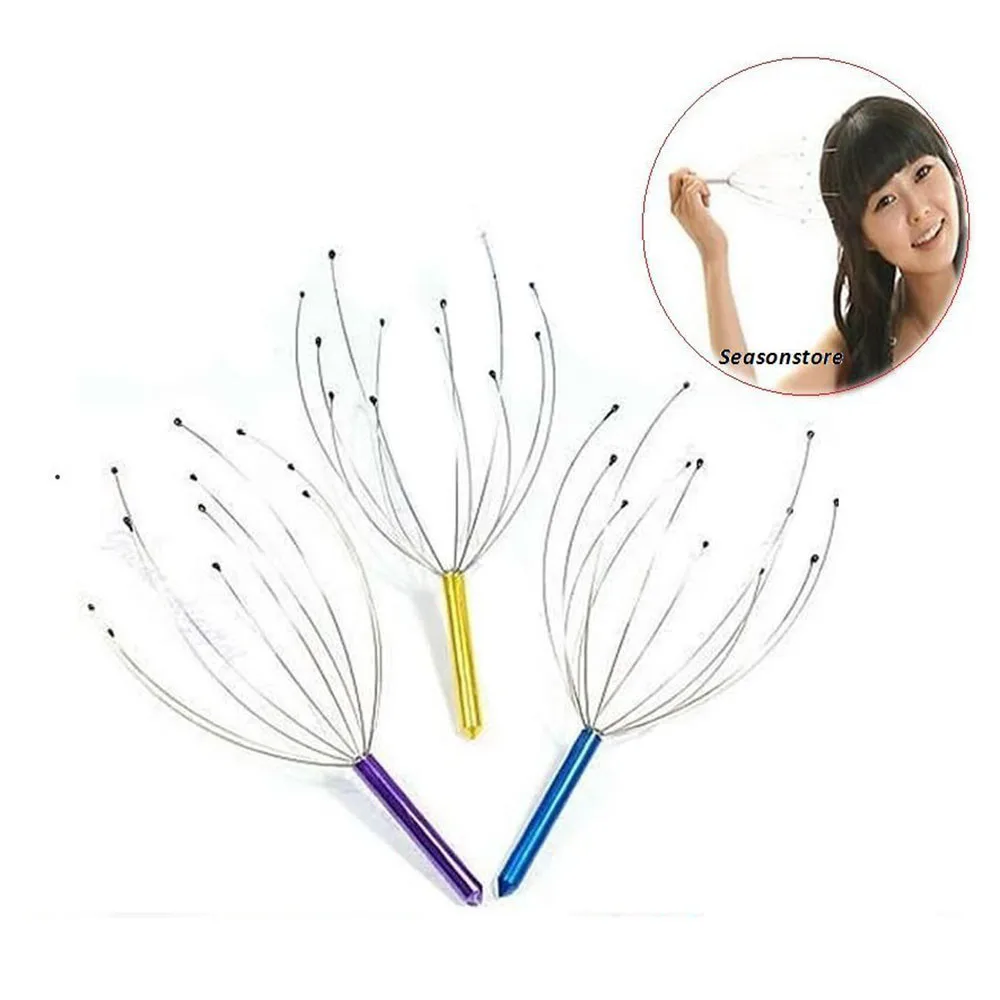 

NEW Head Massager Scalp Handheld Head Massager Scratcher Scalp Massager Reliever Neck Stress And Head Physician Steel Ball Tools