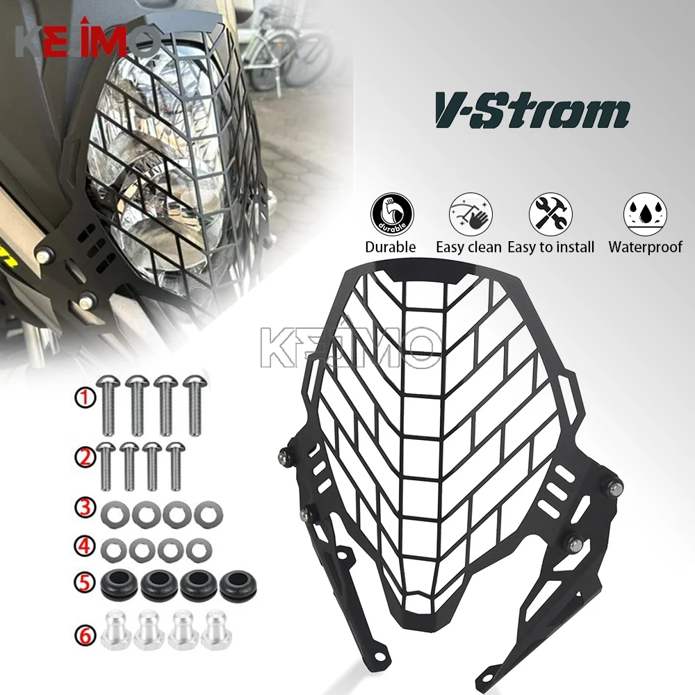 

For SUZUKI V-STORM 650 DL650 Vstrom 650 Vstrom650 2017 2018 2019 20-2025 2026 Motorcycle Headlight Guard Protector Grille Cover