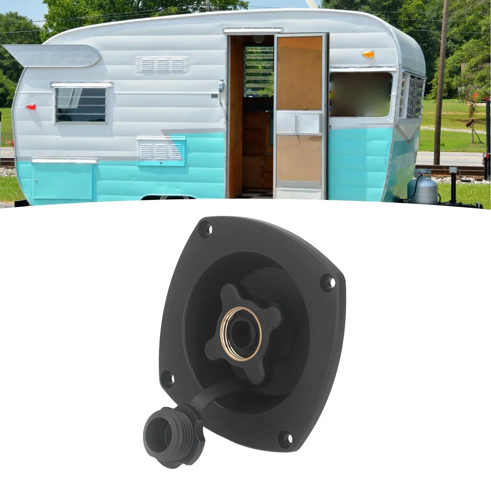 

Water Inlet Water Entry ABS Wall Mount Pressure Regulated with Quick Connector For RV Trailer Camper Boat