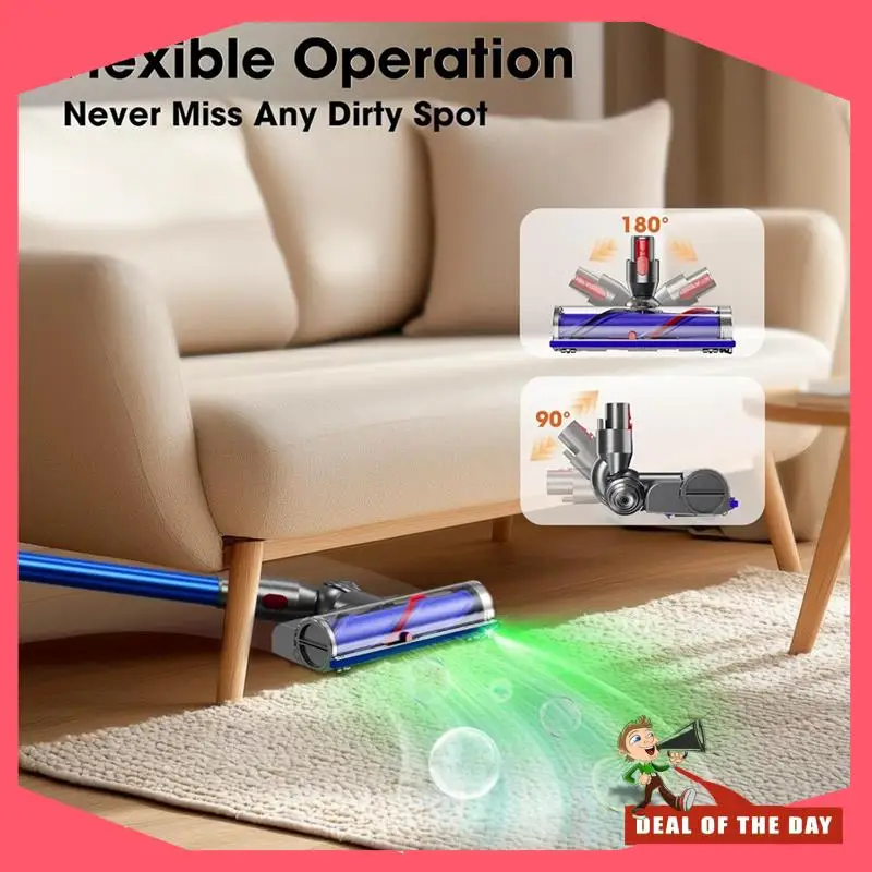 24-часовая замена чистящего средства для Dyson V7 V8 V10 V11 V15, головка с прямым приводом для ковров из паркетного пола, Attachme