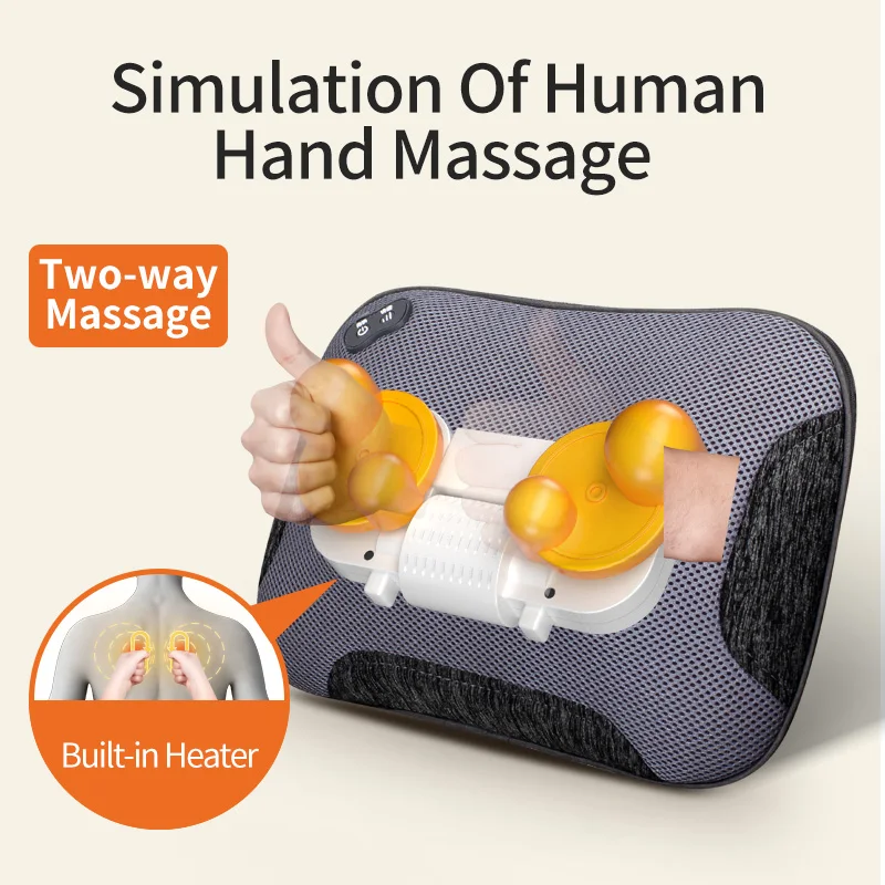 

Cervical Pillow Infrared Heating Shiatsu Massage Machine Back and Neck Massager For Body Pain Relief Relax