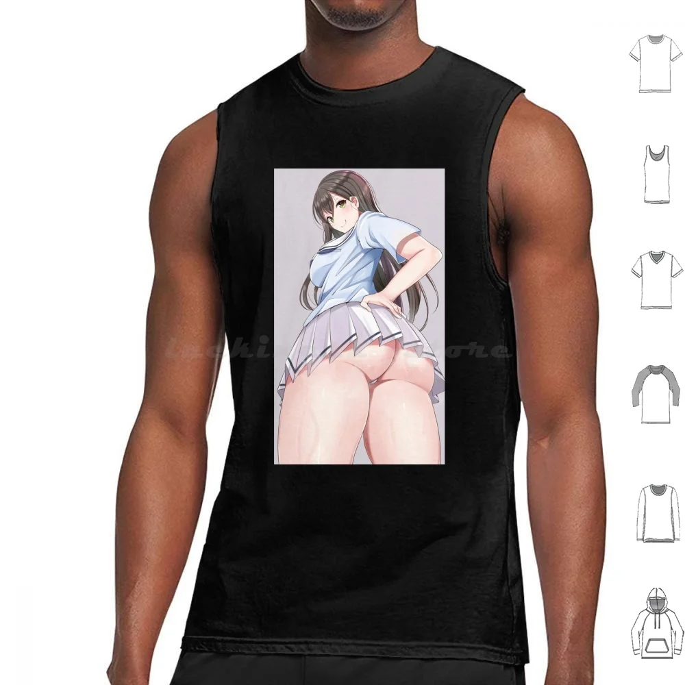Kawaii Anime Girl Big Butt Thicc Tank Tops Vest Sleeveless Anime Girl Big Butt Butt Ass Thicc Waifu Anime Girl Manga Japan