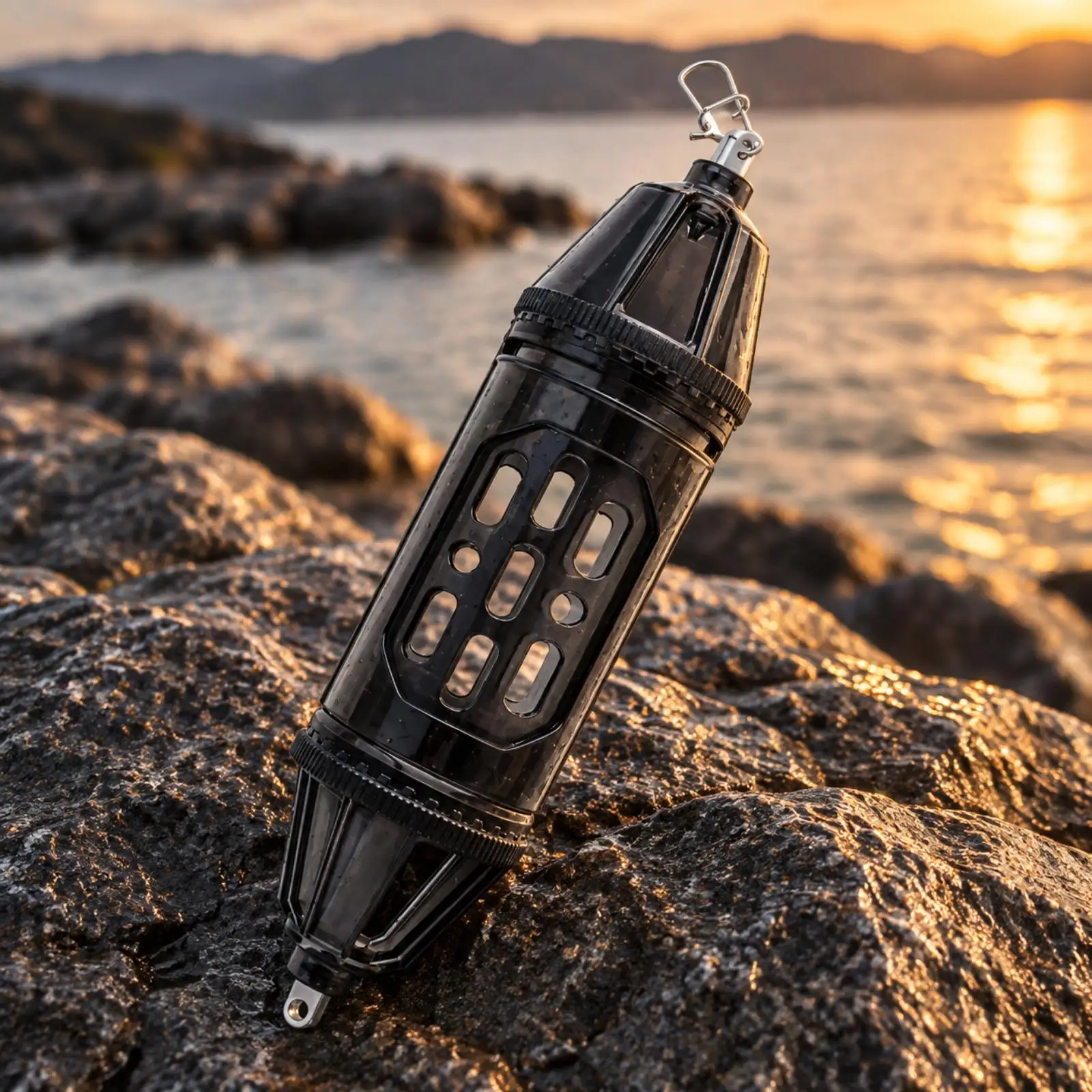 Sturdy Polycarbonate Cage for Fishing with Rotating Top Control Scent Release Fish view 3