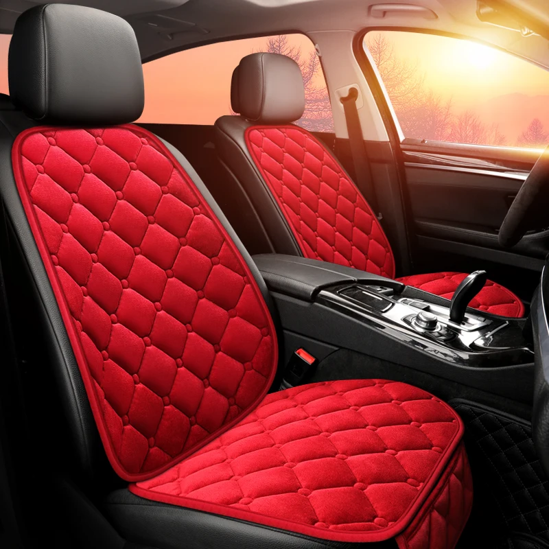 Winter Car Seat Cover Protective Front Rear Auto Seat Cover Plush Auto Cape Keep Warm Protector Mat Pad Universal