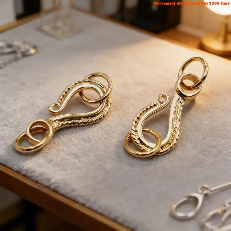 F92D Jewelry Findings Copper Flower End Clasps In Gold Finish For Customes Handmade Accessories