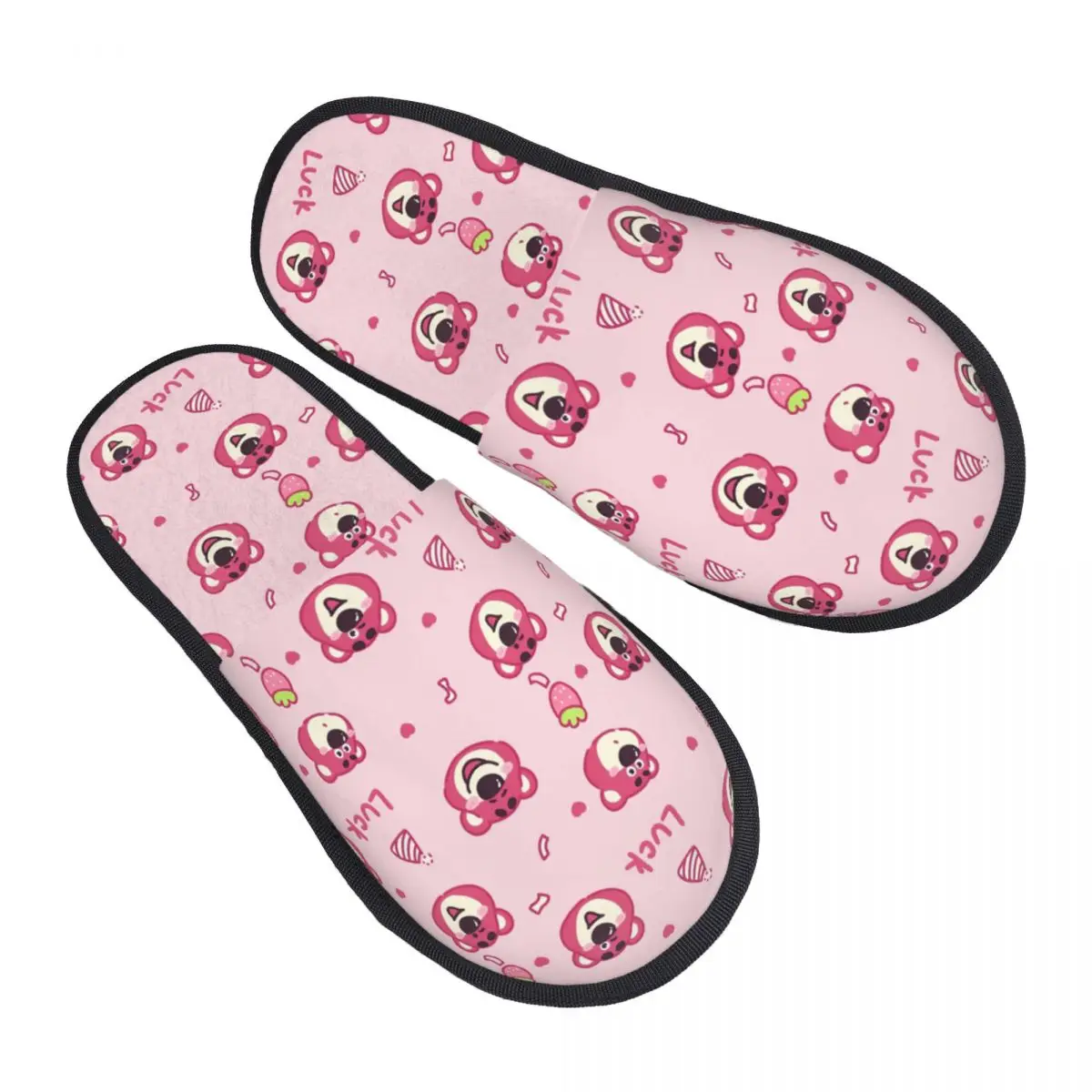 

Custom Lotso House Slippers Women Soft Memory Foam Bear Cartoon Slip On Hotel Slipper Shoes