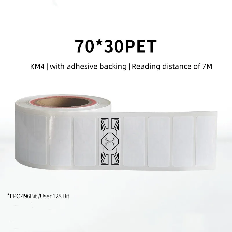 1000Pieces/roll 70*30mm UHF Rfid Long Rang Tag Rfid Sticker Uhf Label Tag