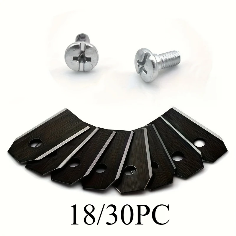 Titanium Alloy Replacement Blades half/straight |18/30PC Black Lawn Mowers  As Garden Power Tool Accessories for Worx Machines