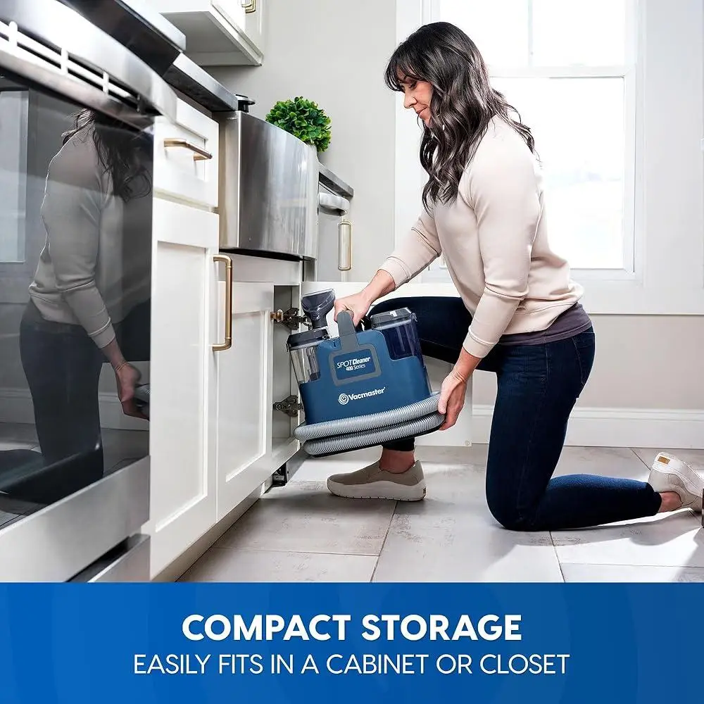 Portable Carpet Upholstery Spot Cleaner Powerful Stain Removal 15Kpa Suction Extra Long Hose Lightweight Design Versatile