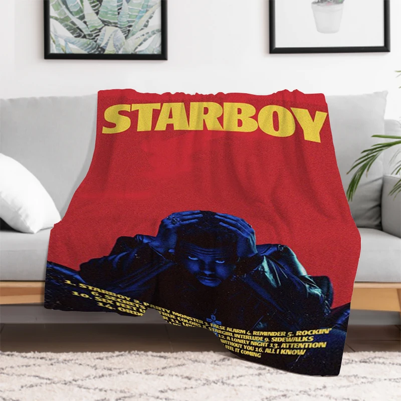 

Rapper The Weeknd Nap Blanket Fluffy Bed Blankets for Decorative Sofa Microfiber Bedding Catnap Custom Cobija King Lid Knee Soft