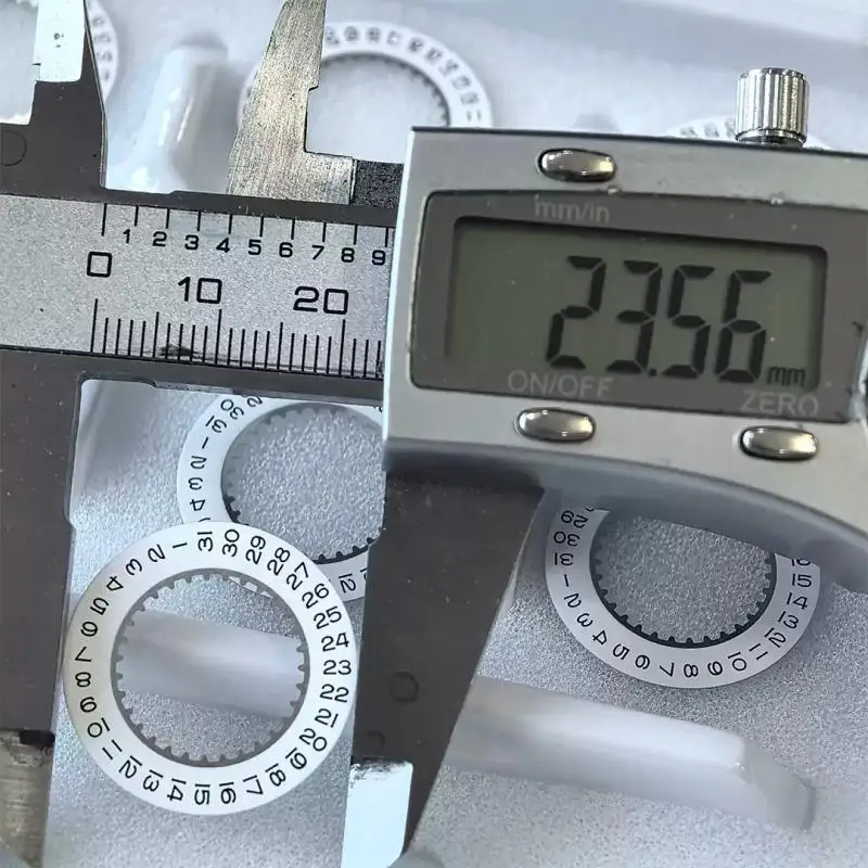Watch Parts White Vintage Calendar Disc Compatible 3136 Move Indicator Date Disc Substitute for RLX 3136 Original Calendar Disc