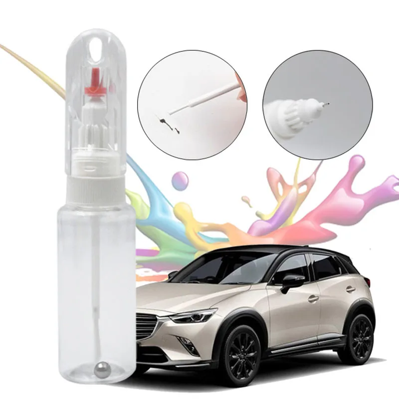 

300pcs 2 in 1 car touch up paint brush pen bottle 10ml 20ml Dotted Pen+Drawing Pen Nail Art Tools 2 IN 1 Needle Brush Dual-use