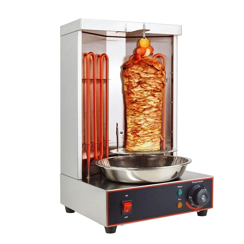 EB25 Shawarma Grill Electric Vertical Kebab Grill Gyro Rotisserie Oven Meat Broiler Stainless Steel For Home Restaurant Kitchen