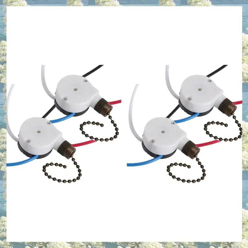 

Best Of 2025-4 PCS Fan Light Switch ZE-208S 3 Speed 4 Wire Ceiling Fan Switch Replacement Part Speed Controlpull Chain Switch Br