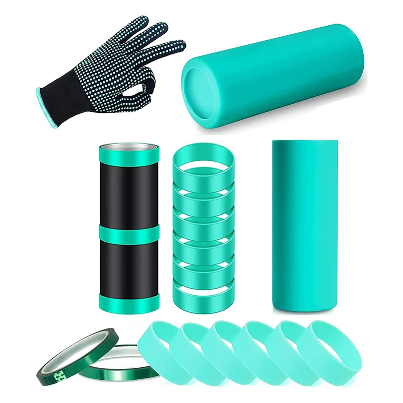 Sublimation Blanks Glass Silicone Strap Kit for 20 Oz Tight Straight Blanks, Sublimation Blanks Glass Silicone Strap Kit