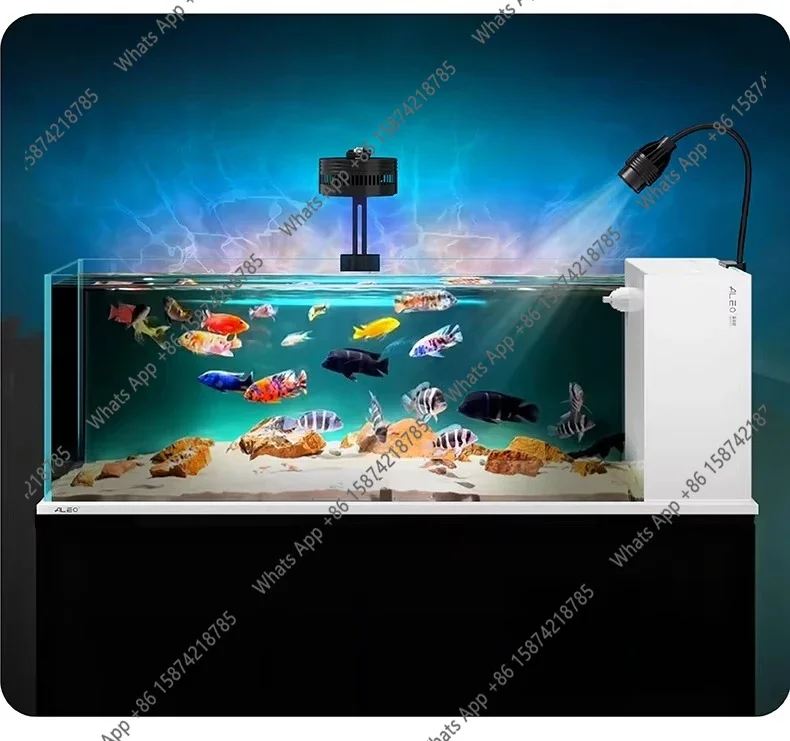 H Side Filter 2nd Generation Upper Cover Fish Tank Living Room Gold Crystal Five-wire Ultra-white Glass Downlight Spotlight Ecol