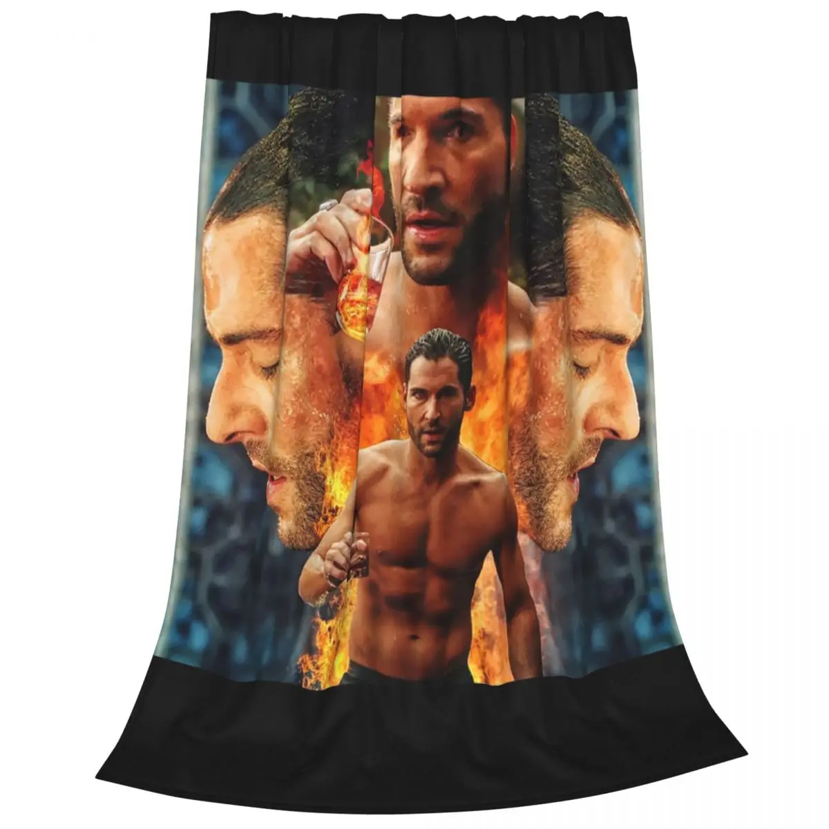 Tom Ellis - Lucifer Is Risen Blanket Fleece Portable Sofa Throw Blankets For Couch Bedding Outdoor Throws Bedspread Quilt