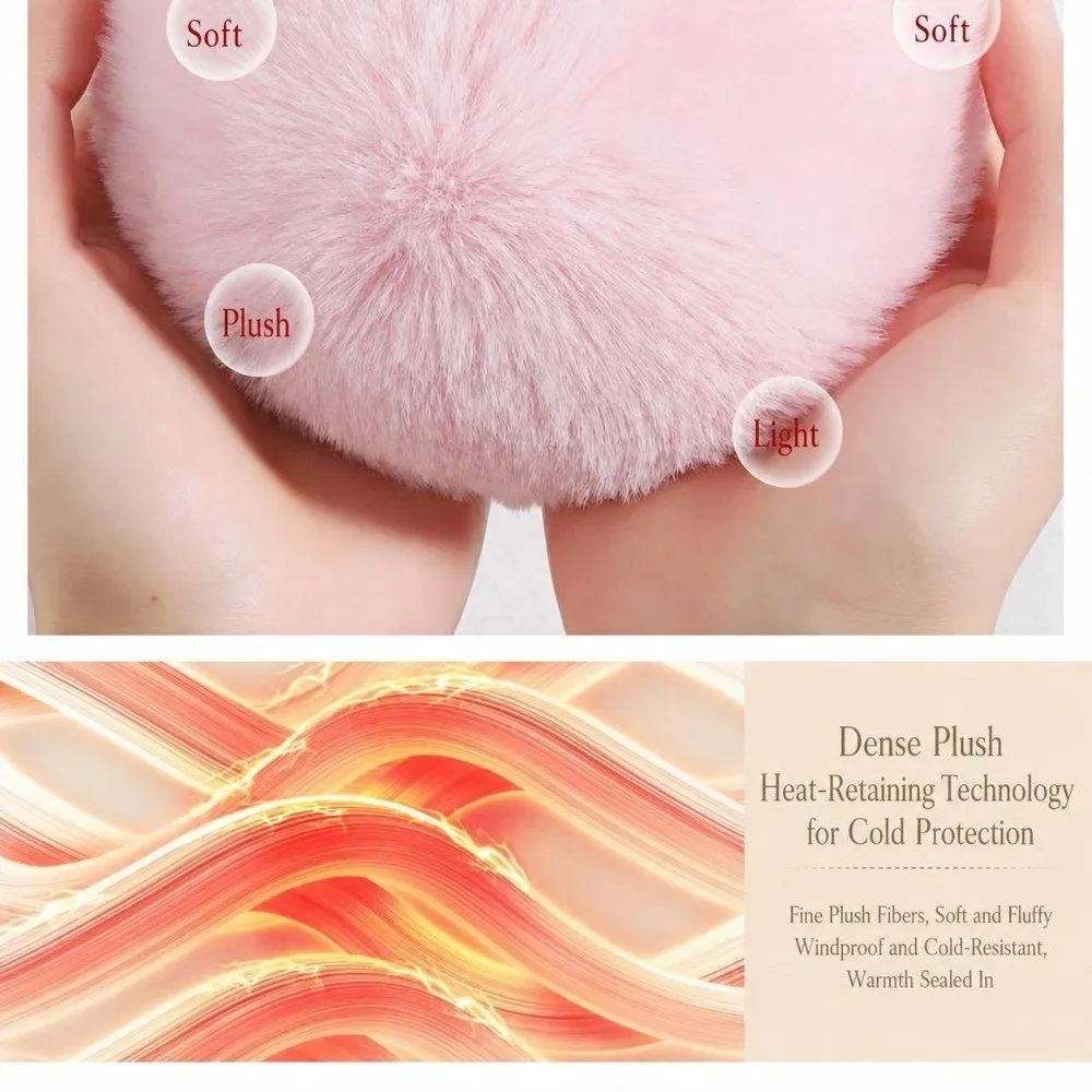 Stylish Two Tone Earmuffs Windproof Flexible Headband Foldable Earmuffs Dual Color Fluffy Thermal Ear Covers Winter Season