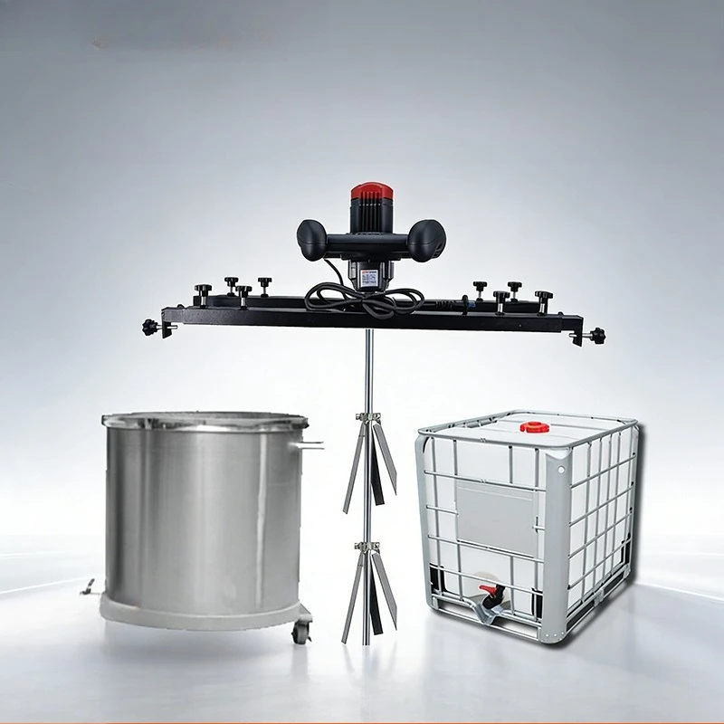IBC ton barrel electric mixer, horizontal plate paint mixer chemical explosion-proof disperser