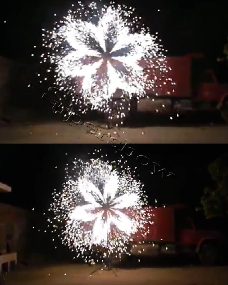 Stage special effects double wheels rotate fountains fireworks machine for wedding celebration